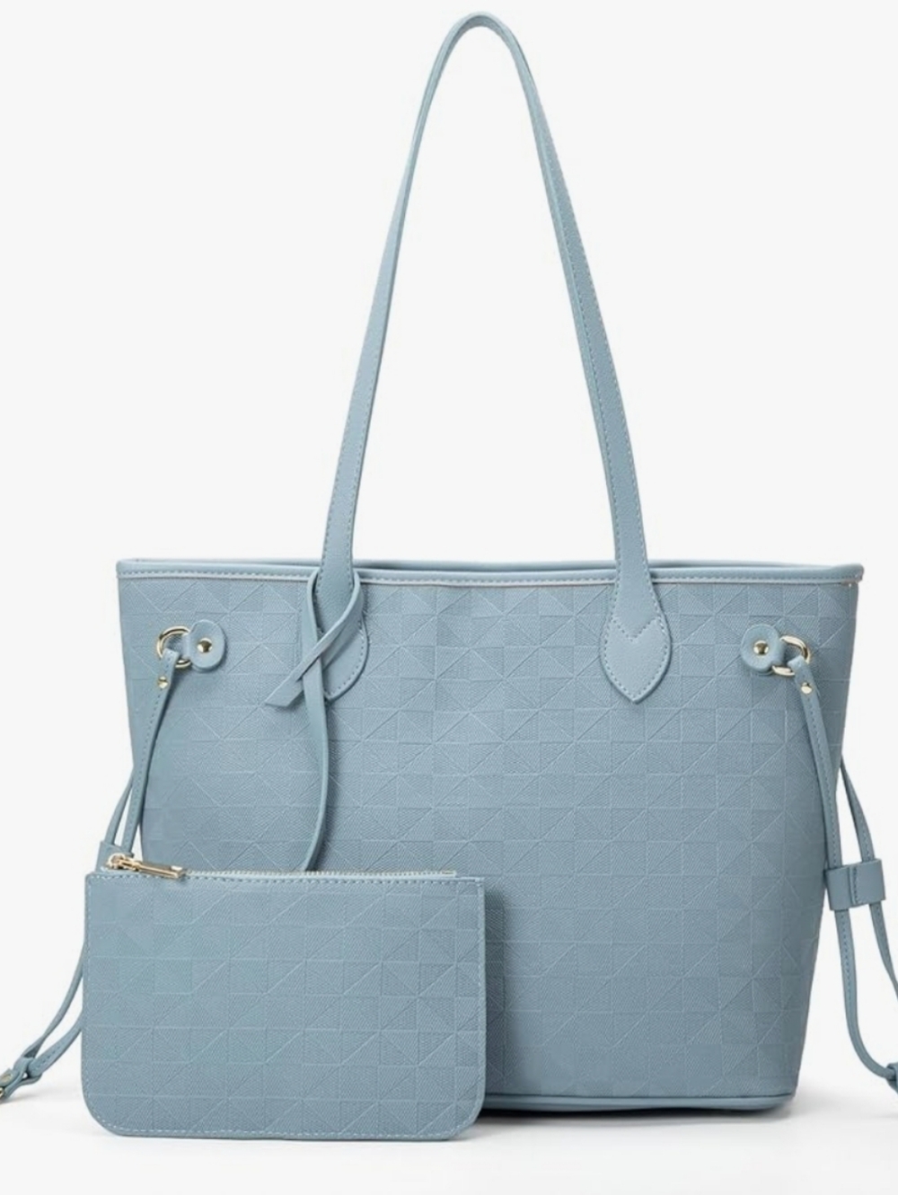 4th Of July Deal🇺🇸 Light Blue Tote with Zip Pouch - Classic Everyday Tote